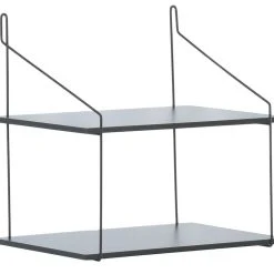 Veke Pujo Seinähylly 2-osainen Musta -Veke Myymälä 1034 1 1