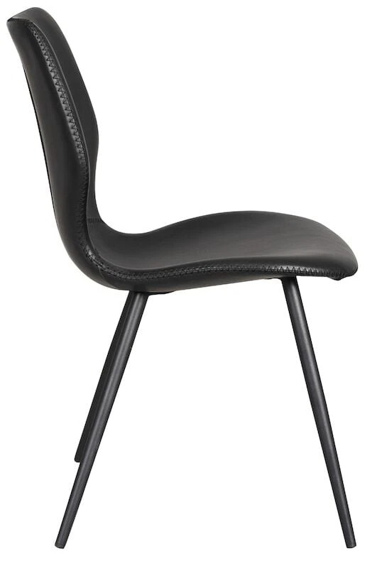 Rowico Highrock Tuoli Musta PU Nahka/musta Metalli Jalat 4 Rowico Highrock Tuoli Musta PU Nahka/musta Metalli Jalat - Image 2