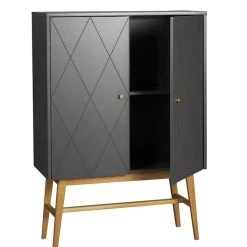 Rowico Rosswood Kaappi Harmaa/tammi -Veke Myymälä 118702 det1 monterey skap gra ek