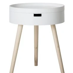 Bloomingville Pyöreä Sivupöytä 38 Cm Valkoinen