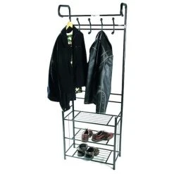 4Living Naulakko-kenkäteline Musta Metalli -Veke Myymälä 17918