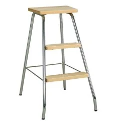 Veke Classic Porrasjakkara 63 Cm Kromi/koivu -Veke Myymälä 19231