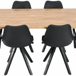 Veke Tuohi-Bergen 4-hengen Ruokailuryhmä Musta/lakattu Tammi -Veke Myymälä 2194030 2194032 1001023 3