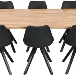 Veke Tuohi-Bergen 6-hengen Ruokailuryhmä Musta/lakattu Tammi -Veke Myymälä 2194030 2194033 1001023 3