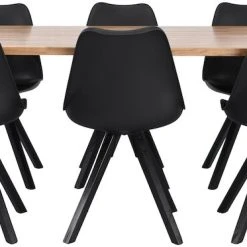 Veke Tuohi-Bergen 6-hengen Ruokailuryhmä Musta/lakattu Tammi -Veke Myymälä 2194030 2194033 1001023 4