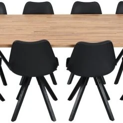 Veke Tuohi-Bergen 8-hengen Ruokailuryhmä Musta/lakattu Tammi -Veke Myymälä 2194030 2194034 1001023 3