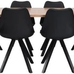 Veke Tuohi-Bergen 8-hengen Ruokailuryhmä Musta/lakattu Tammi -Veke Myymälä 2194030 2194034 1001023 4