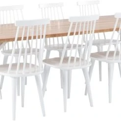 Veke Tuohi-Lotta 8-hengen Ruokailuryhmä Valkoinen/lakattu Tammi -Veke Myymälä 2194031 2194034 110651 2