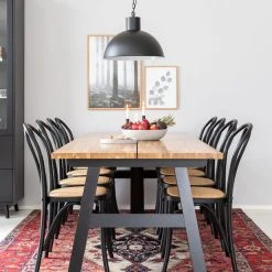 Veke Tuohi-Wienberg 8-hengen Ruokailuryhmä Musta/lakattu Tammi -Veke Myymälä 240x95 tammi musta wienberg tuoi musta luonnonvari 1 web 1