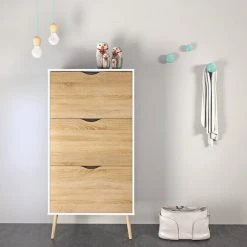 Tvilum Delta Kenkäkaappi Tammi/valkoinen -Veke Myymälä 4107449ak 659406