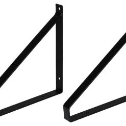 4living Hyllynkannatin Metalli 20,5 Cm 2 Kpl Musta