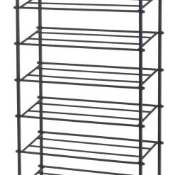 4Living Kenkäteline 6 Tasoa Musta