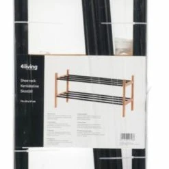 4Living Kenkäteline 79x30x37 Cm Musta/luonnonväri -Veke Myymälä 4Living kenkateline 79x30x37 4