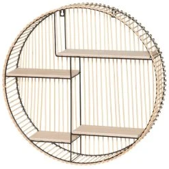 4Living Rottinkihylly Pyöreä 50cm Luonnonväri -Veke Myymälä 4Living rottinki hylly pyorea O50 cm 1