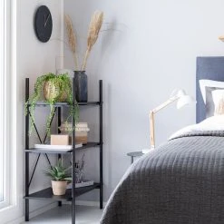 4Living Hyllykkö 3 Tasoa Musta -Veke Myymälä 4living hyllykko 3 tasoa musta web