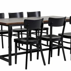 Thomart Detroit-Cafe 6-hengen Ruokailuryhmä, Musta -Veke Myymälä 6416334453018 6416334513224 1