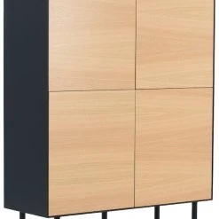 Veke Koto Kaappi 4-ovella Musta/tammi 13 Veke Koto Kaappi 4-ovella Musta/tammi -Veke Myymälä 644102