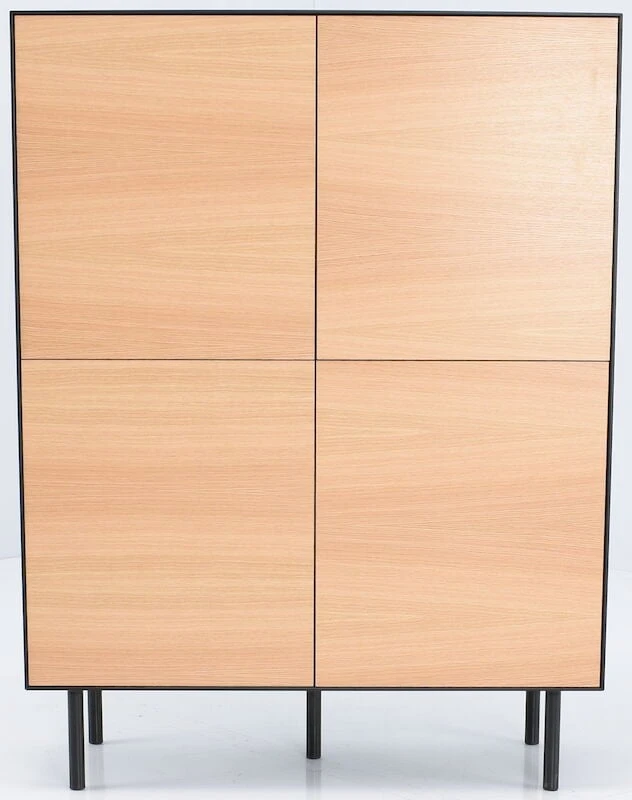 Veke Koto Kaappi 4-ovella Musta/tammi 7 Veke Koto Kaappi 4-ovella Musta/tammi - Image 5