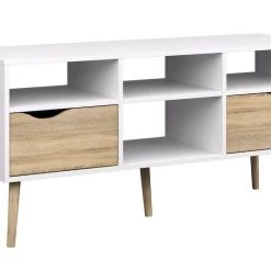 Tvilum Delta Tv-taso 120 Valkoinen/tammi -Veke Myymälä 7539149ak 378694 web