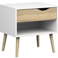 Tvilum Delta Yöpöytä Valkoinen/tammi -Veke Myymälä 7539449ak 378705 web