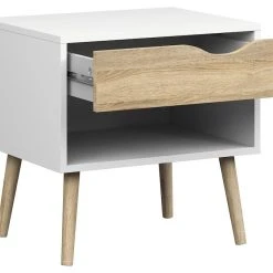 Tvilum Delta Yöpöytä Valkoinen/tammi -Veke Myymälä 7539449ak 378707 web