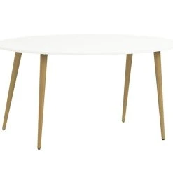 Tvilum Delta Ruokapöytä Ovaali 160x80 Cm Valkoinen/tammi
