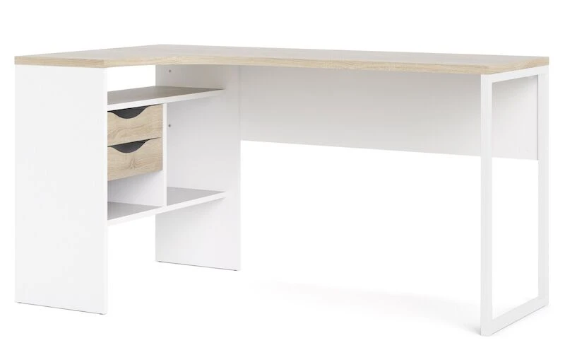 Tvilum Corner Työpöytä Valkoinen/tammi 5 Tvilum Corner Työpöytä Valkoinen/tammi - Image 3