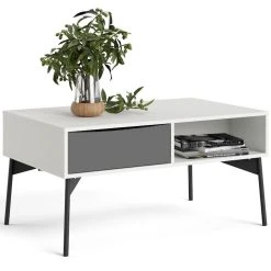 Tvilum Fur Sohvapöytä Valkoinen/harmaa -Veke Myymälä 86131gogocn 749726