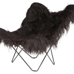 Cuero Iceland Mariposa Wild Black Lepakkotuoli, Musta Jalka