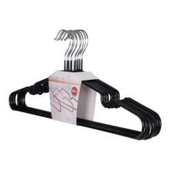 House Nordic Massa Vaateripustin Musta (10kpl Paketti) -Veke Myymälä 9955010 2