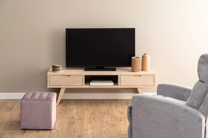 Ei Brändiä A-Line Tv-taso 150x40x45 Cm Valkoöljytty Tammi 5 Ei Brändiä A-Line Tv-taso 150x40x45 Cm Valkoöljytty Tammi - Image 3