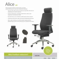 Ei Brändiä Alice XM Työtuoli Musta -Veke Myymälä Alice Xm tyotuoli tuotekortti 28 2 2