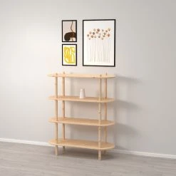 Veke Askel Avohylly 100x35x119 Cm Puuvalmis