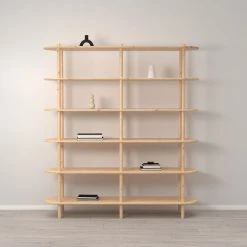 Veke Askel Avohylly 165x35x185 Cm Puuvalmis -Veke Myymälä Askel avohylly 165x35x185 puuvalmis