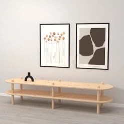 Veke Askel Tv-taso Matala 165 Cm Puuvalmis -Veke Myymälä Askel tv 165 puu 2