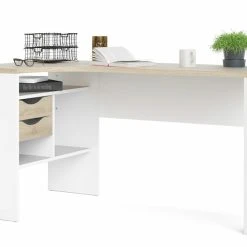 Tvilum Corner Työpöytä Valkoinen/tammi 12 Tvilum Corner Työpöytä Valkoinen/tammi -Veke Myymälä Corner kulma tyopoyta 145x81