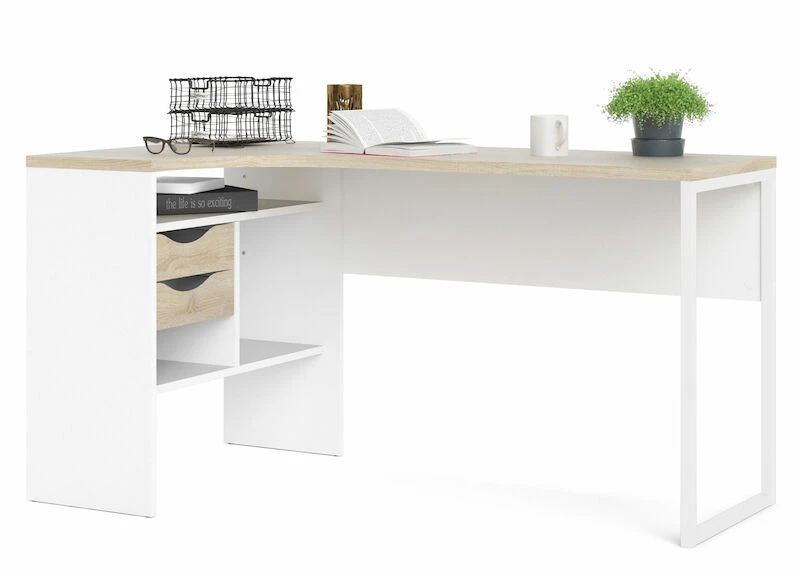 Tvilum Corner Työpöytä Valkoinen/tammi 7 Tvilum Corner Työpöytä Valkoinen/tammi - Image 5