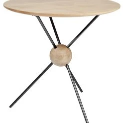 Cuero Design Jupiter Sivupöytä Ø40 Cm Luonnonväri/musta -Veke Myymälä Cuero Design Jupiter sivupoyta O40 cm luonnonvari musta