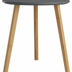 Day Pöytä Pyöreä Ø40x40 Cm Harmaa/bambu -Veke Myymälä Day poyta pyorea O40x40cm harmaa bambu 1