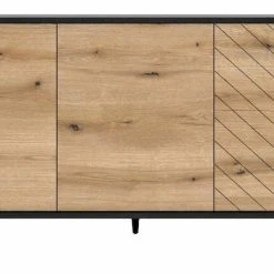 Eureka Dumont Senkki 154x39x77 Cm Tammi/musta -Veke Myymälä Dumont senkki edesta