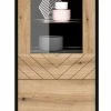 Eureka Dumont Vitriini 54x39x178 Cm Tammi/musta -Veke Myymälä Dumont vitriini edesta 1