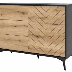 Eureka Dumont Lipasto 104x39x77 Cm Tammi/musta -Veke Myymälä Dumont lipasto