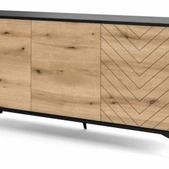 Eureka Dumont Senkki 154x39x77 Cm Tammi/musta -Veke Myymälä Dumont senkki 1