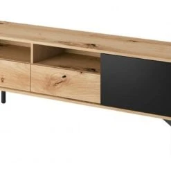 Eureka Tuuli Tv Taso 151x41 Cm Tammi/musta