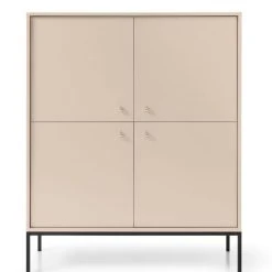 Eureka Fine Kaappi 4-ovella Beige 11 Eureka Fine Kaappi 4-ovella Beige -Veke Myymälä Fine kaappi beige edesta