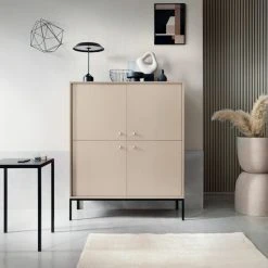 Eureka Fine Kaappi 4-ovella Beige 9 Eureka Fine Kaappi 4-ovella Beige -Veke Myymälä Fine kaappi beige miljoo