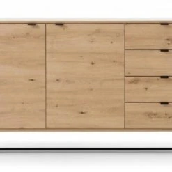 Eureka Fore Senkki 153x39x89 Cm Tammi/musta 13 Eureka Fore Senkki 153x39x89 Cm Tammi/musta -Veke Myymälä Fore senkki 153x39x89 cm tammi musta edesta