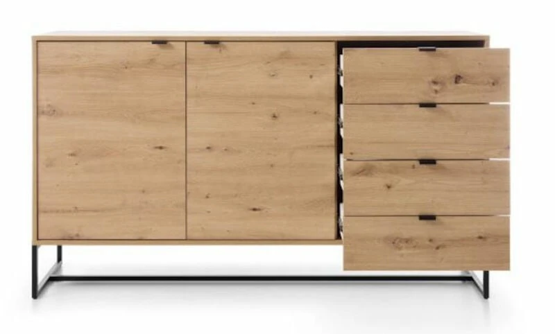 Eureka Fore Senkki 153x39x89 Cm Tammi/musta 5 Eureka Fore Senkki 153x39x89 Cm Tammi/musta - Image 3