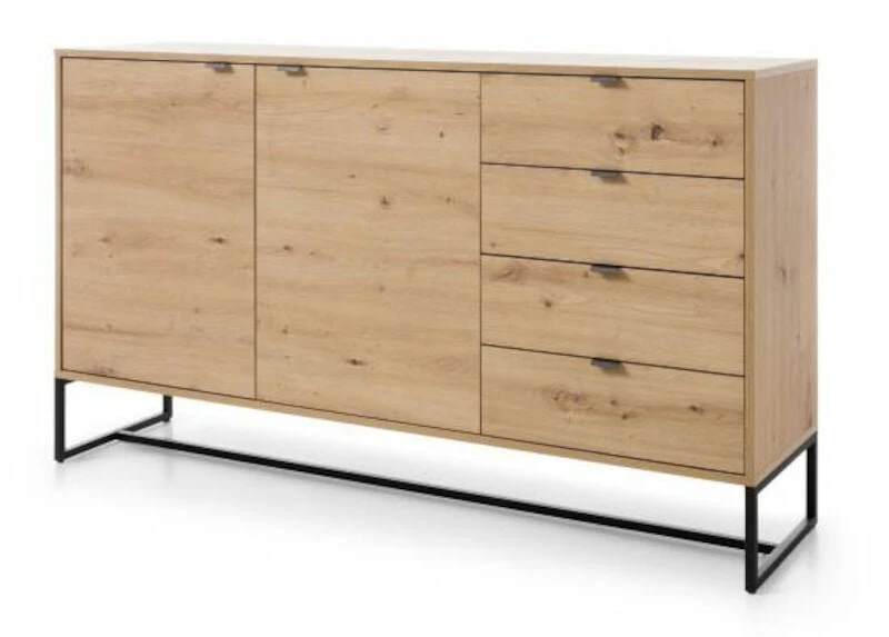 Eureka Fore Senkki 153x39x89 Cm Tammi/musta 3 Eureka Fore Senkki 153x39x89 Cm Tammi/musta