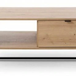 Eureka Fore Sohvapöytä 104x68 Cm Tammi/musta -Veke Myymälä Fore sohvapoyta 104x68 cm tammi musta suoraan edesta